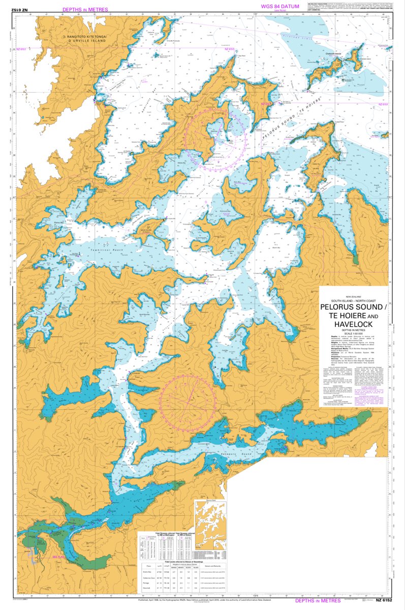 Pelorus New Zealand Map Pelorus Sound / Te Hoiere And Havelock - Land Information New Zealand -  Avenza Maps
