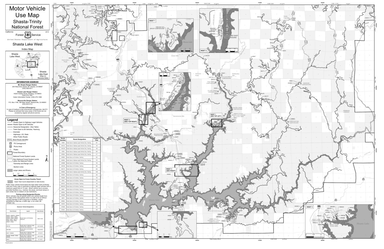 Map Of Lake Shasta Shasta-Trinity Mvum - Shasta Lake (West) - Us Forest Service R5 - Avenza  Maps
