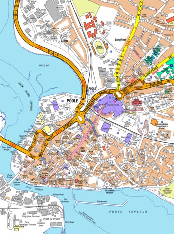 Poole Town Centre Map A-Z Poole - Geographers' A-Z Map Company - Avenza Maps