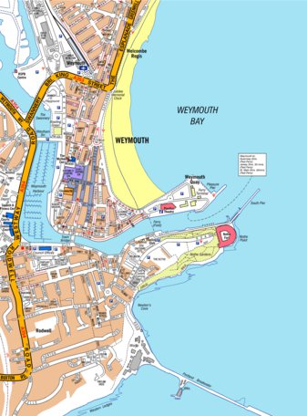 Weymouth Town Centre Map A-Z Weymouth - Geographers' A-Z Map Company - Avenza Maps