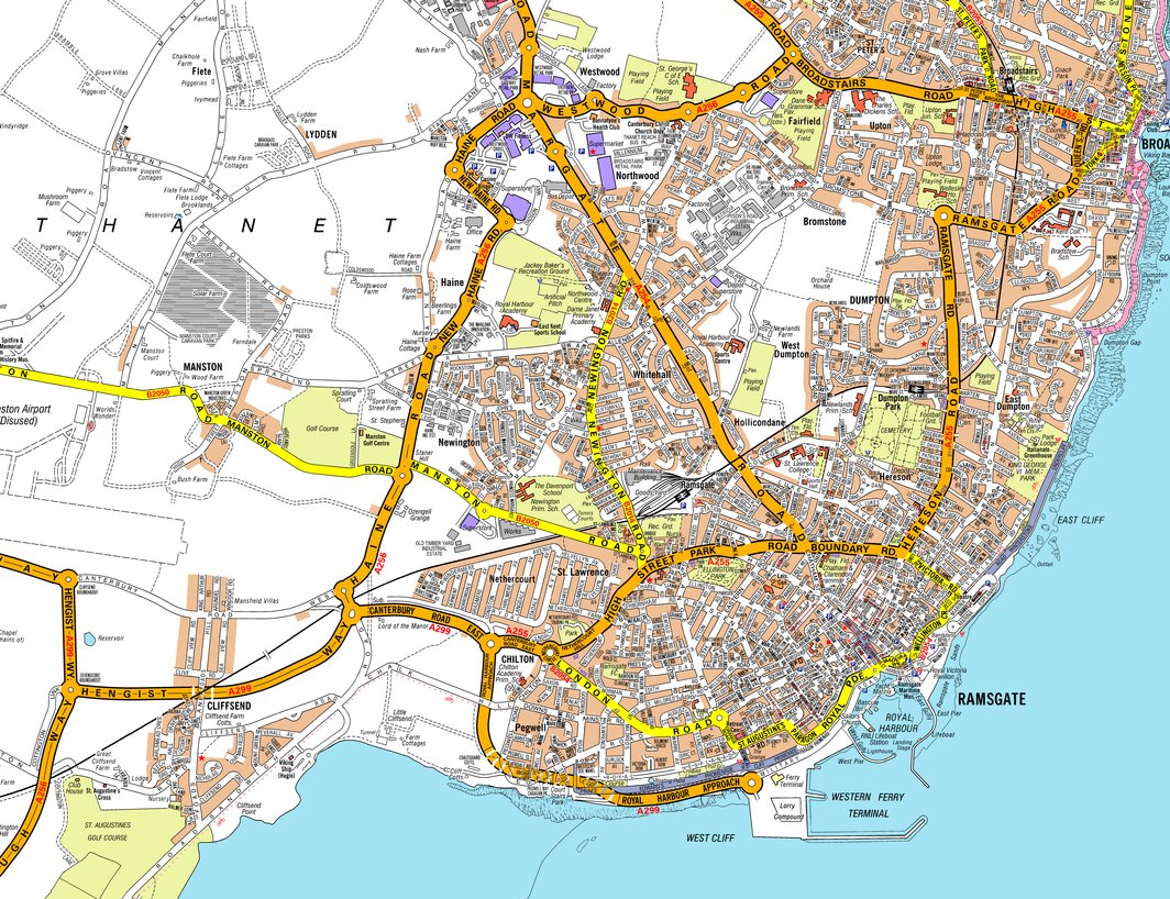 Street Map Of Ramsgate A-Z Street Mapping Of Ramsgate - Geographers' A-Z Map Company - Avenza Maps