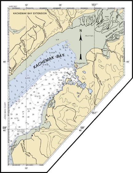 Kachemak Bay Nautical Chart