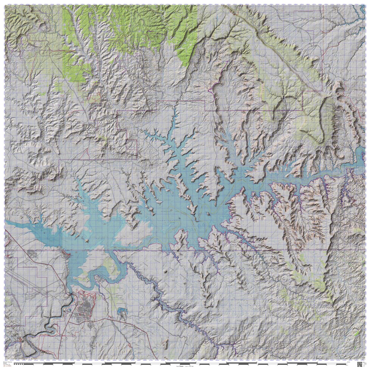 Lake Powell Topographic Map Lake Powell Glen Canyon Nra - Davenally - Avenza Maps