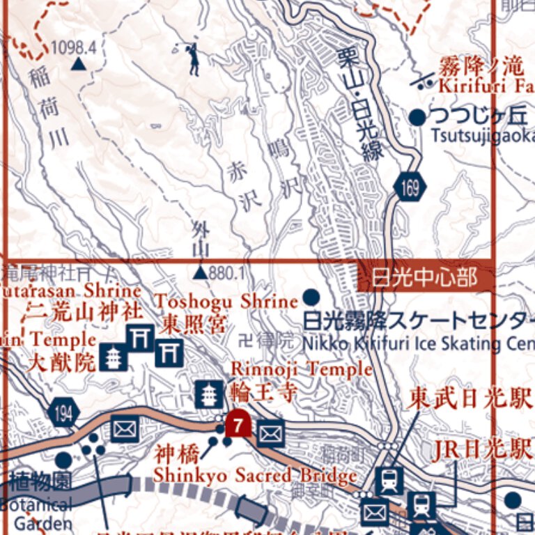日光観光マップ Nikko Tourist Map Buyodo Corp Avenza Maps