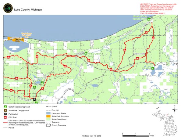 Michigan Two Track Maps Two Heart Trail - Mi Dnr - Avenza Maps