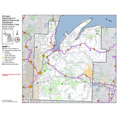 Baraga County Michigan Map Baraga County Snowmobile Trails - Mi Dnr - Avenza Maps