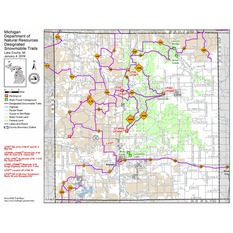 Green Lake County Snowmobile Trail Map Lake County Snowmobile Trails - Mi Dnr - Avenza Maps