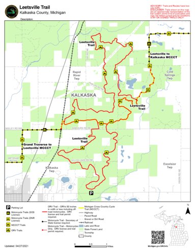 Michigan Dnr Orv Trail Maps Leetsville Trail - Mi Dnr - Avenza Maps
