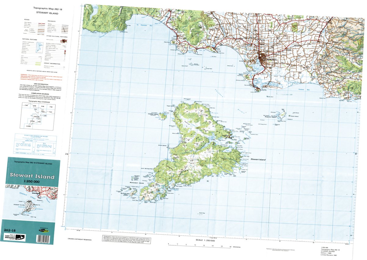 Stewart Island Topo Map 18 Stewart Island - Land Info Worldwide Mapping Llc - Avenza Maps