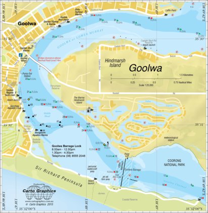 Murray River Boating Map Goolwa Channel Boating Map - Carto Graphics - Avenza Maps