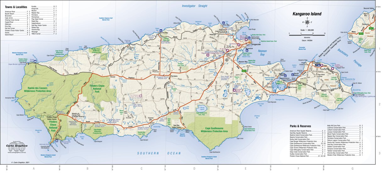 Kangaroo Island Map Pdf Kangaroo Island - Carto Graphics - Avenza Maps