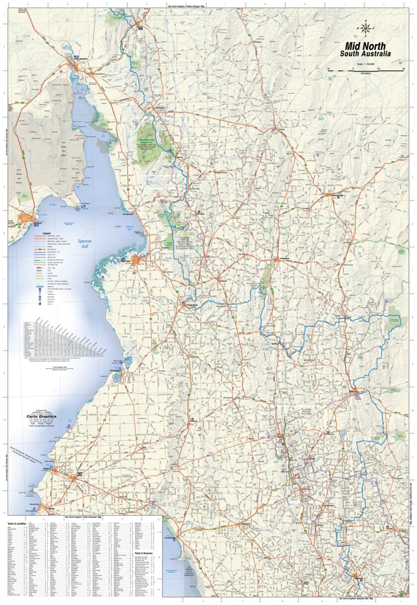 Map Of Mid North South Australia Mid North, South Australia - Carto Graphics - Avenza Maps