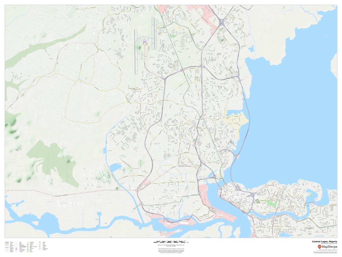 Map Of Lagos Mainland Lagos, Nigeria - Mapsherpa - Avenza Maps
