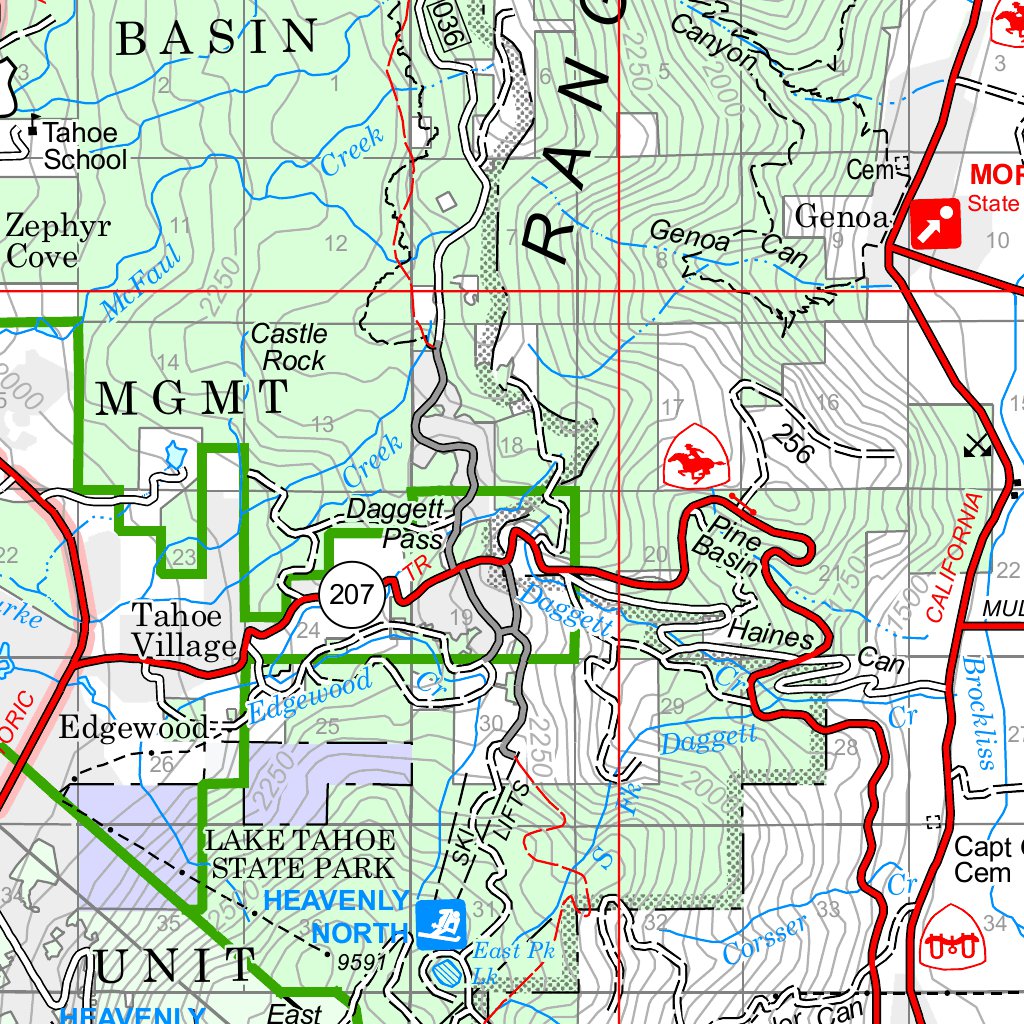 Carson Ranger District Map Humboldt-Toiyabe Nf Carson Ranger District Forest Visitor Map North Half  2016 Topo - Us Forest Service R4 - Avenza Maps