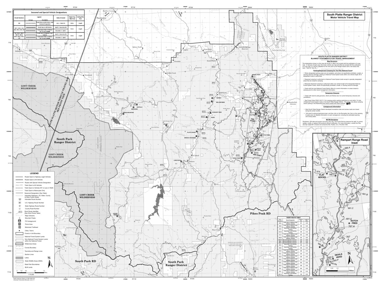 South Platte Ranger District Christmas Tree Permit 2022 Pike Nf - South Platte Ranger District (East Half) - Mvum - Us Forest  Service R2 Rocky Mountain Region - Avenza Maps