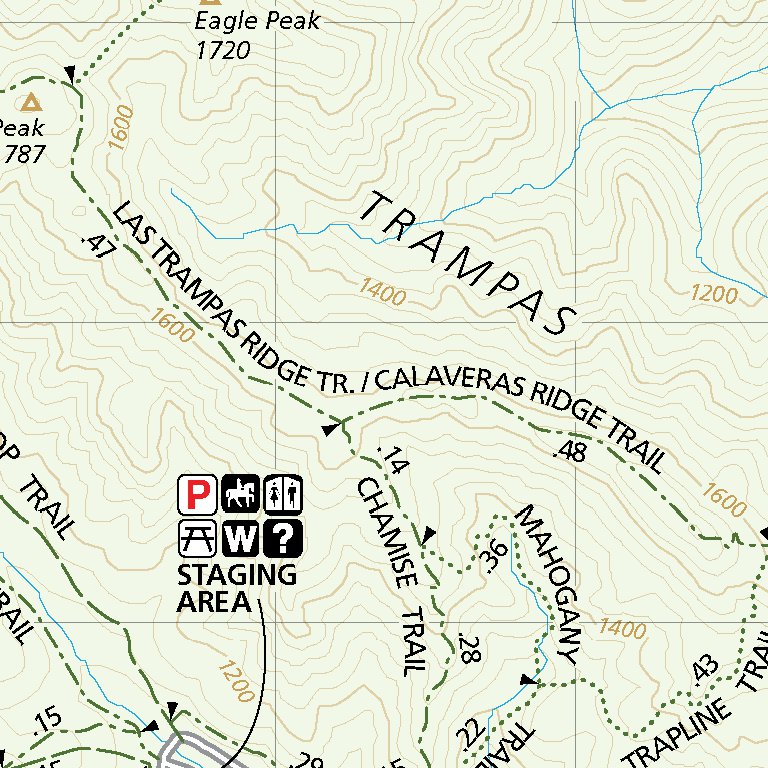 Las Trampas Trail Map Las Trampas Regional Wilderness - Ebrpd - Avenza Maps