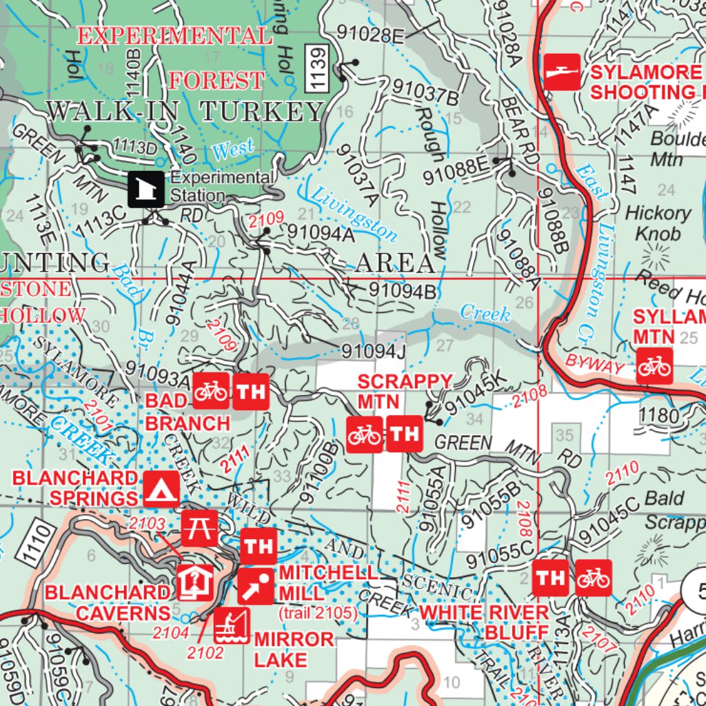 Sylamore National Forest Map Ozark National Forest - Sylamore Ranger District - Us Forest Service R8 -  Avenza Maps