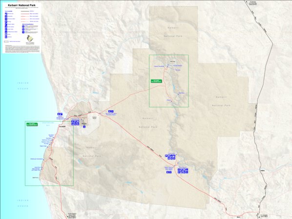 Kalbarri National Park Map Kalbarri National Park - Overview Map - Wa Parks Foundation - Avenza Maps