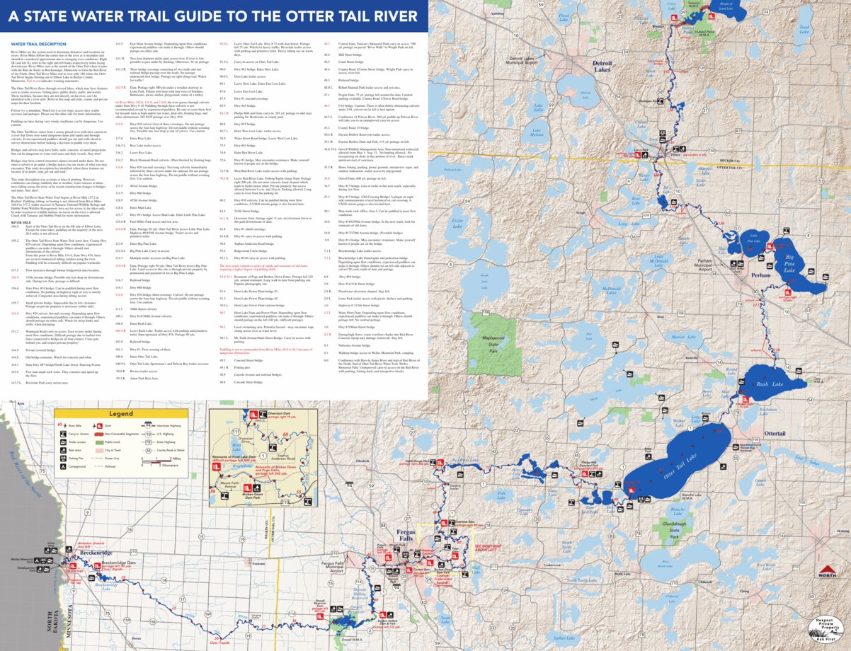Otter Tail County Map Otter Tail River State Water Trail Mndnr - Minnesota Department Of Natural  Resources - Avenza Maps