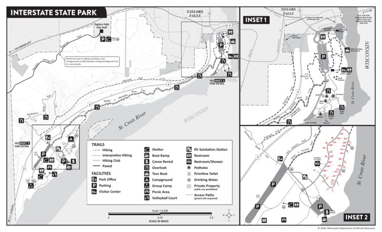 Interstate State Park Map Interstate State Park - Minnesota Department Of Natural Resources - Avenza  Maps