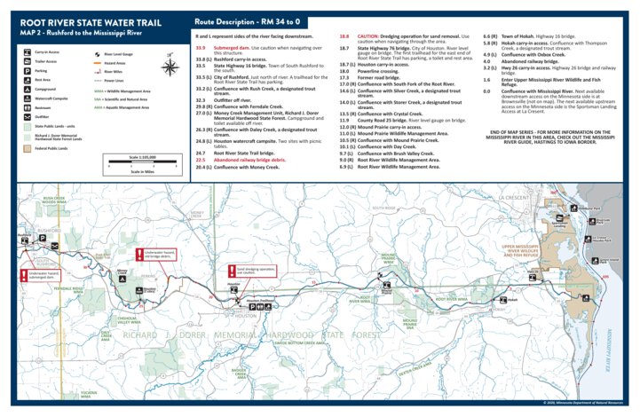 Root River Trail Map Root River State Water Trail 2 From Rushford To Mississippi River, Mndnr -  Minnesota Department Of Natural Resources - Avenza Maps