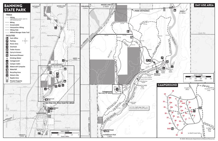 Banning State Park Map Banning State Park - Minnesota Department Of Natural Resources - Avenza Maps