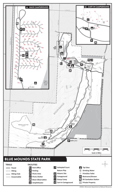 Blue Mounds State Park Trail Map Blue Mounds State Park - Minnesota Department Of Natural Resources - Avenza  Maps