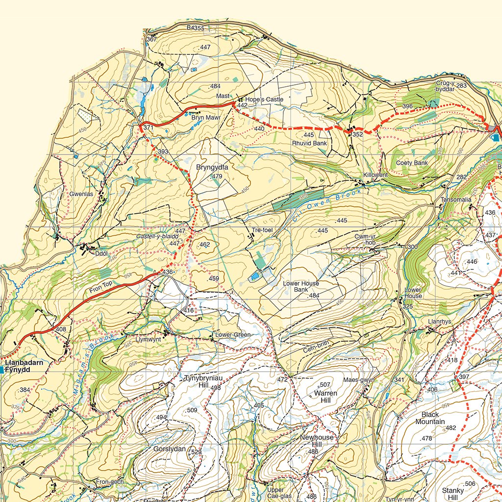 Glyndwr S Way Os Map Glyndwr's Way - Harvey Maps - Avenza Maps