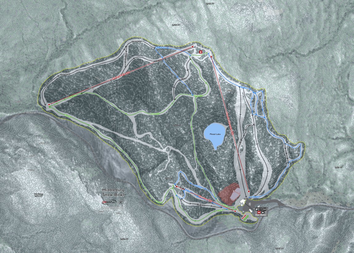 Middlebury Snow Bowl Trail Map Middlebury Snow Bowl Resort - Mapsynergy - Avenza Maps