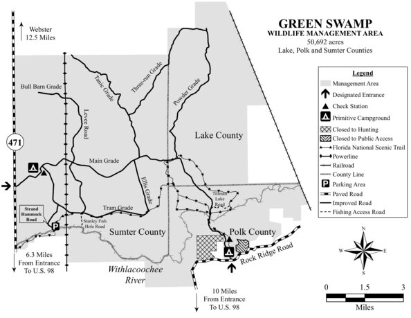 Green Swamp Wma Brochure Map Florida Fish And Wildlife Conservation Commission Avenza Maps