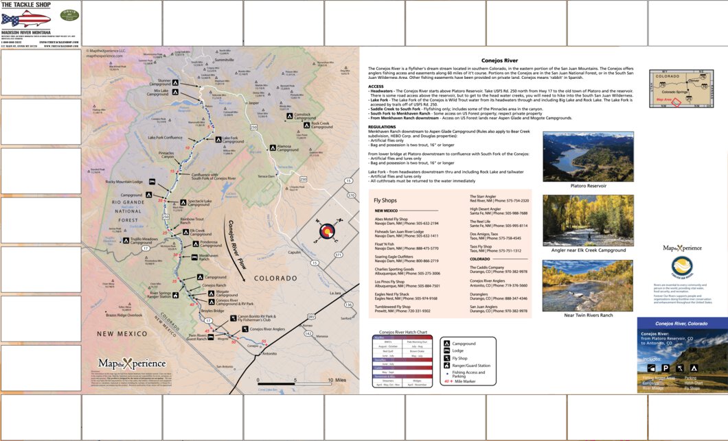 Conejos River Fishing Map Conejos River - Fish Colorado - Map The Xperience - Avenza Maps