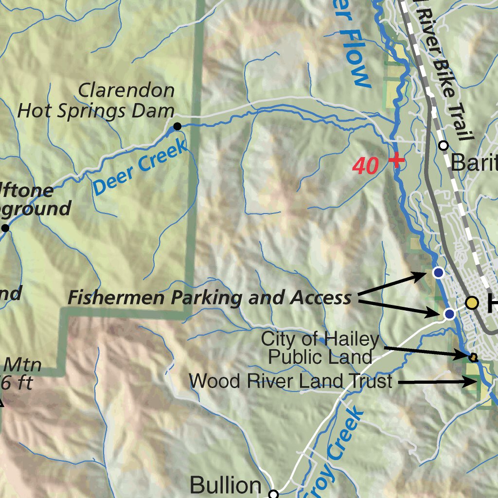 Big Wood River Fishing Access Map Big Wood River - Fish Idaho - Map The Xperience - Avenza Maps