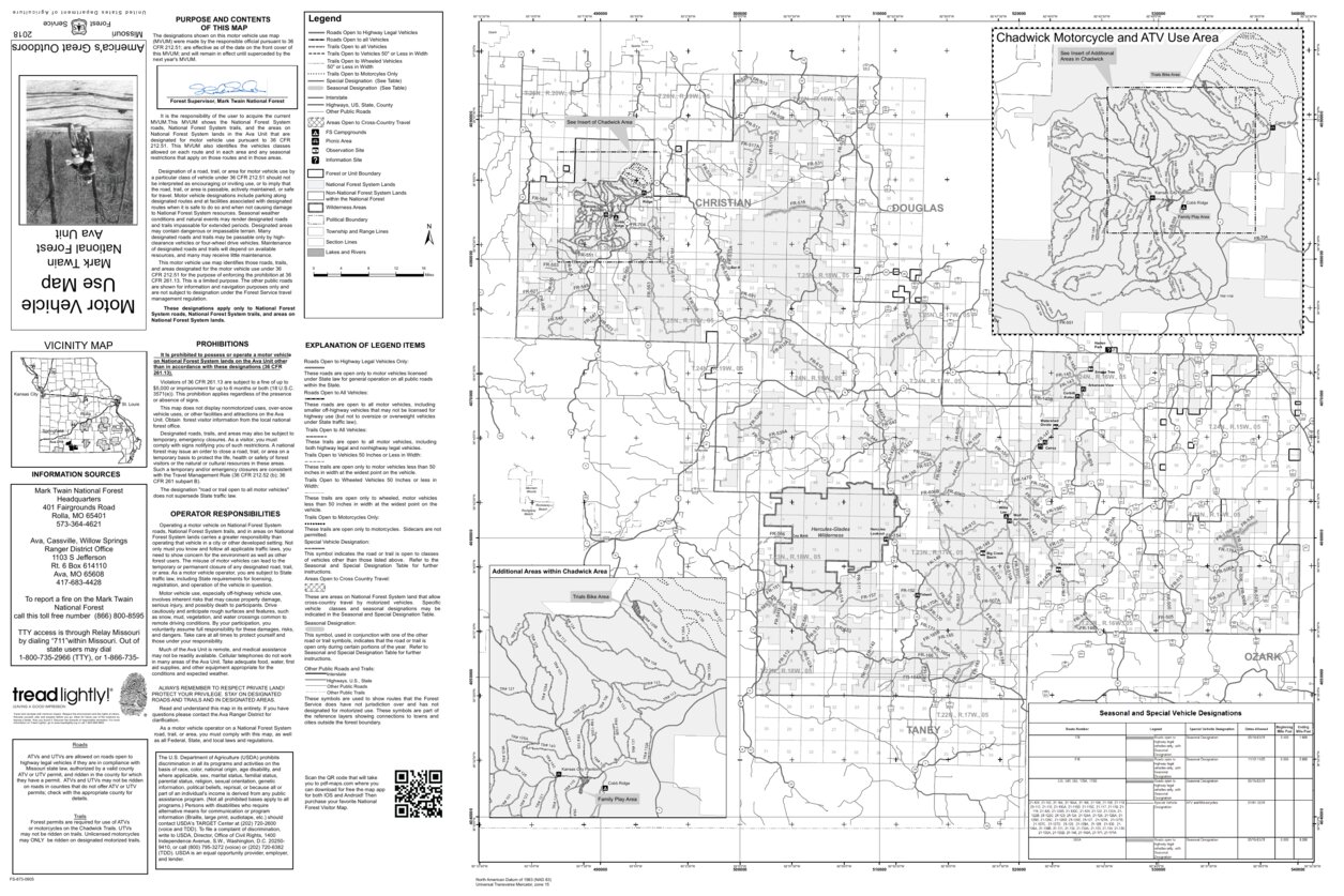Mark Twain National Forest Trail Map Mark Twain Nf Mvum Ava - Us Forest Service R9 - Avenza Maps