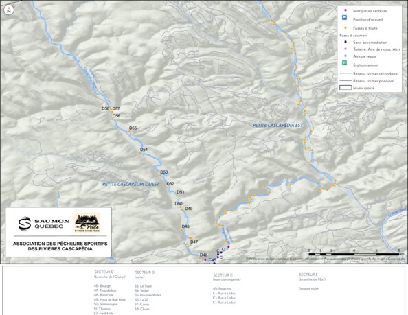 Petite Riviere Cascapedia Est Ouest Saumonqc Federation Quebecoise Pour Le Saumon Atlantique Avenza Maps