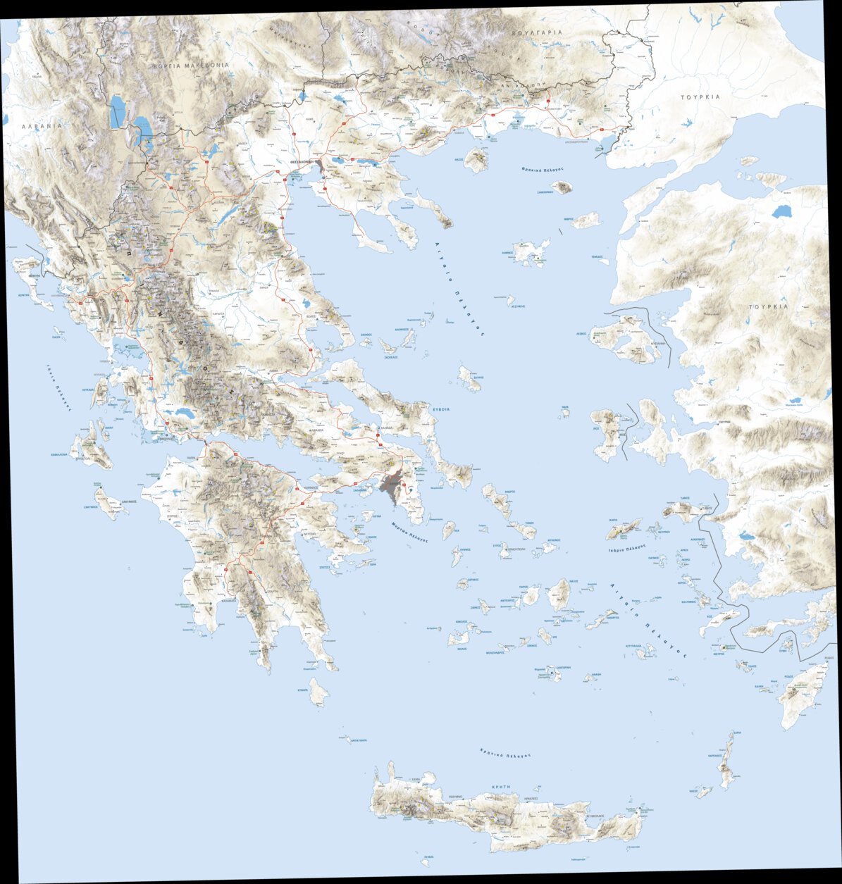 Mountains In Greece Map Greek Mountains Overview 1:500.000 (Gr Version) - Geopsis Maps & Guides Of  Greece - Avenza Maps