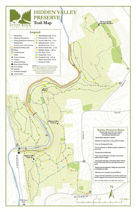 Hidden Valley Preserve Trail Map Hidden Valley Preserve - Steep Rock Association - Avenza Maps