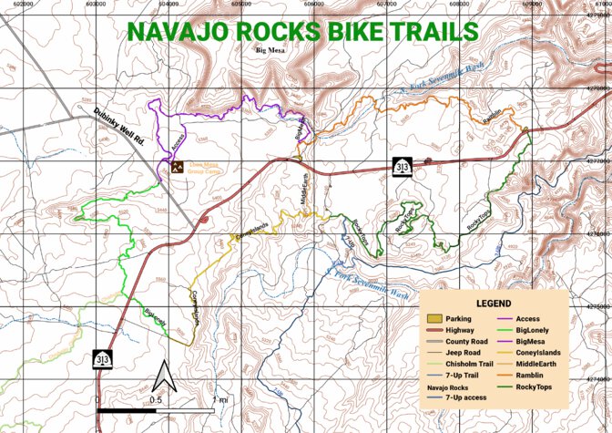 Navajo Rocks Moab Map Navajo Rocks Mountain Biking - Freethey's Non-Existent Company - Avenza Maps