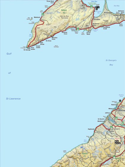 St George Newfoundland Map Map18 St George's Bay Newfoundland - Backroad Mapbooks - Avenza Maps