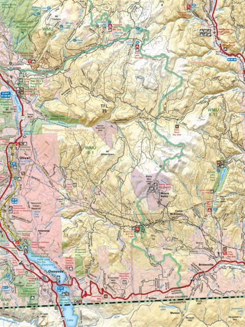 Tobc04 Osoyoos Thompson Okanagan Topo Map Backroad Mapbooks Avenza Maps