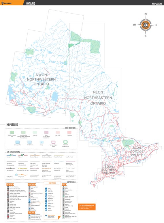 Ontario Backroad Mapbooks Map Legend Backroad Mapbooks Avenza Maps