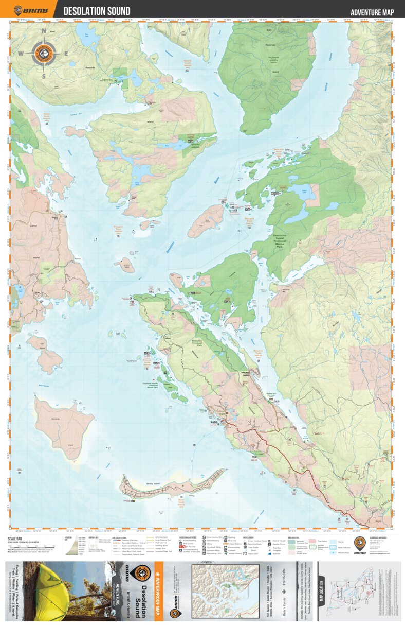 Desolation Sound Bc Map Desolation Sound Bc Adventure Map - Backroad Mapbooks - Avenza Maps
