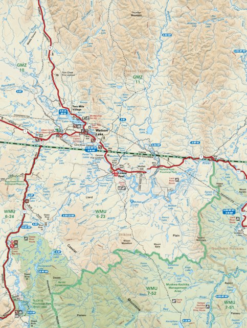 Lower Post Bc Map Nobc108 Lower Post - Northern Bc Topo - Backroad Mapbooks - Avenza Maps