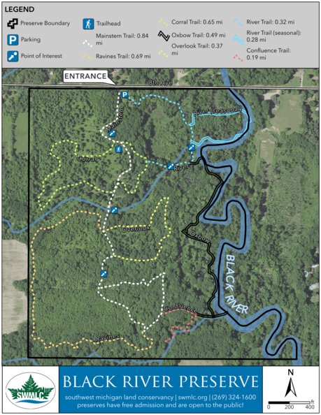 Black River Michigan Map Swmlc's Black River Preserve - Southwest Michigan Land Conservancy - Avenza  Maps