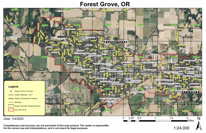Forest Grove Oregon Map Forest Grove, Oregon - Super See Services - Avenza Maps