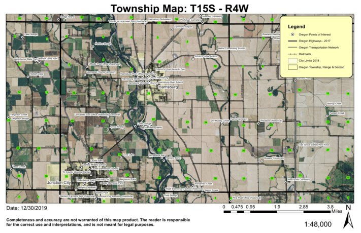 Benton County Floodplain Map Benton County, Oregon 2018 Township Maps - Super See Services - Avenza Maps