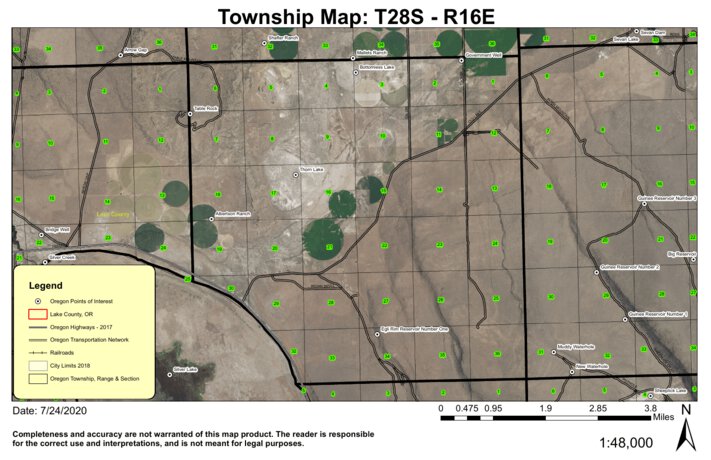 Lake County Oregon Zoning Map Lake County - North, Oregon 2018 Township Maps - Super See Services -  Avenza Maps