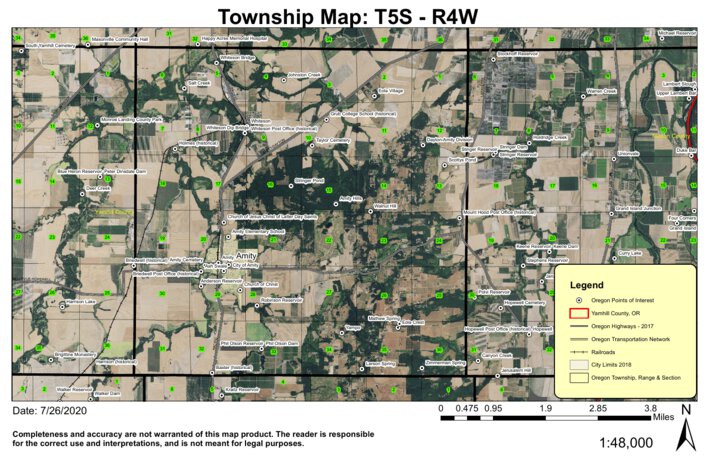Yamhill County Plat Maps Yamhill County, Oregon 2018 Township Maps - Super See Services - Avenza Maps