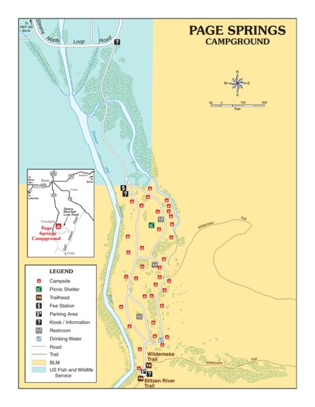 Page Springs Campground Bureau Of Land Management Oregon Avenza Maps