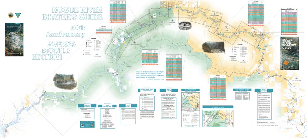 Rogue River Rafting Map Rogue River Boater's Guide - Bureau Of Land Management - Oregon - Avenza  Maps