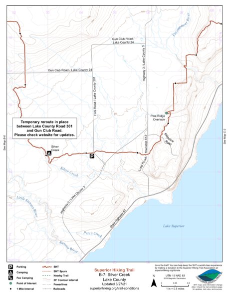 superior hiking trail map